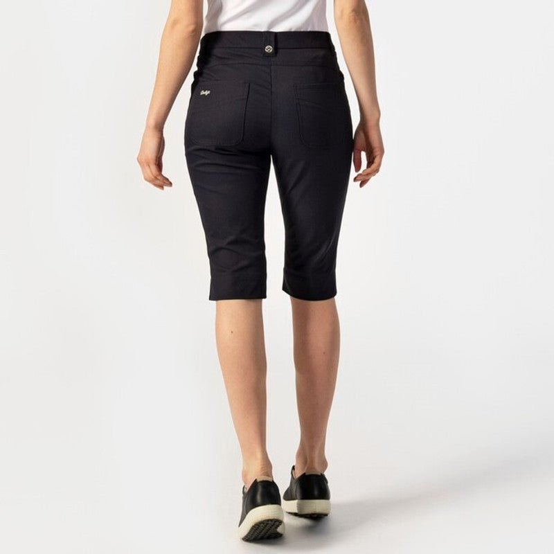 Daily Sports Basic Women's Solid Lyric Stretch Bermuda Shorts-White, Black, Tan, or Navy