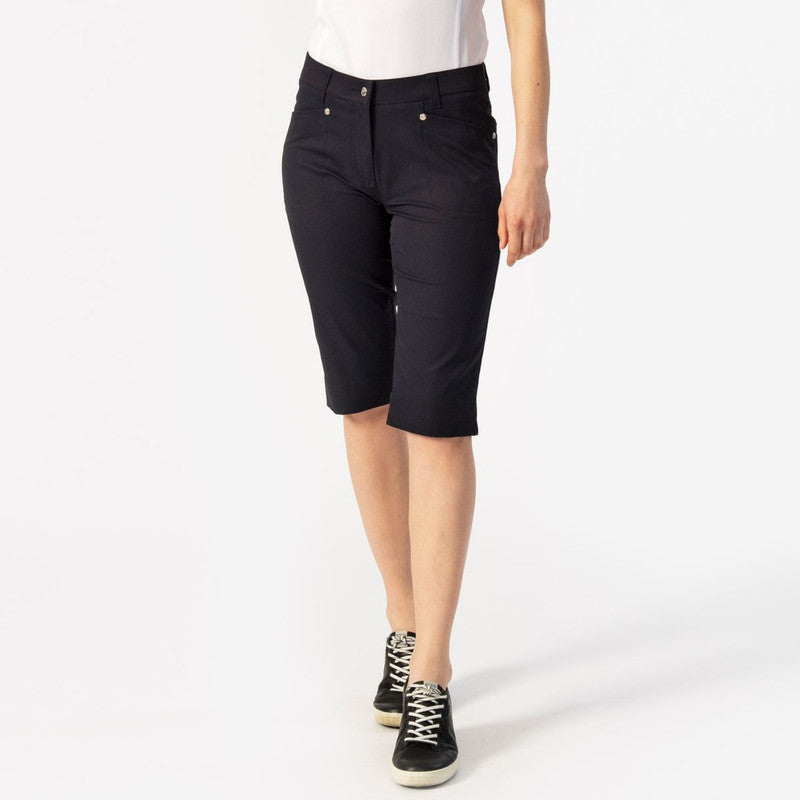 Daily Sport Basic Women's Solid Lyric Stretch City Shorts-White, Black, or Navy