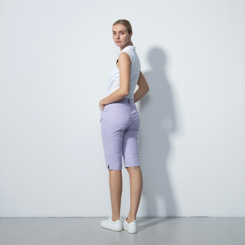 Daily Sport Basic Women's Solid Lyric Stretch City Shorts-Violet