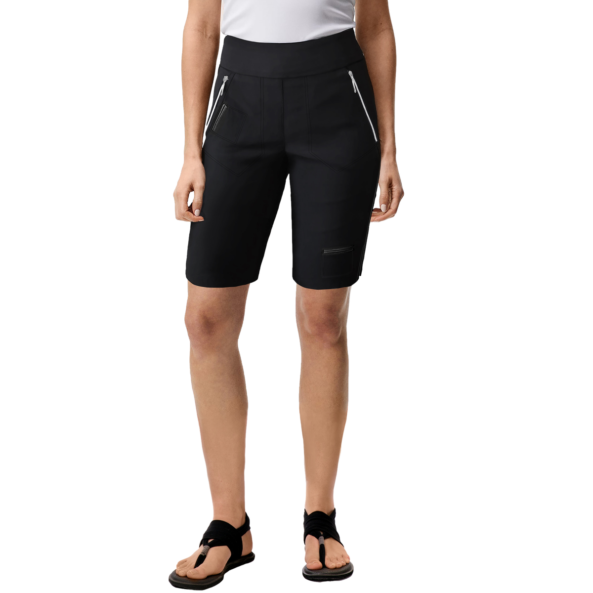 Jamie Sadock Basic Women's Skinnylicious Pull on 18" Knee Short-Black