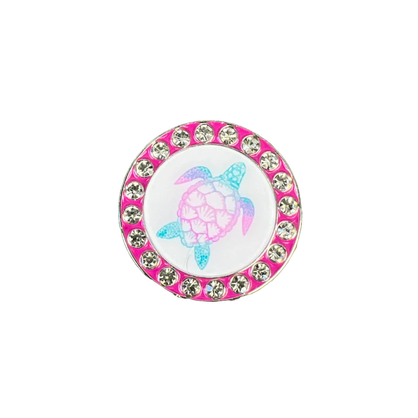 BOG Crystal Rimmed Ballmarker with matching Clip-15 Cute Designs