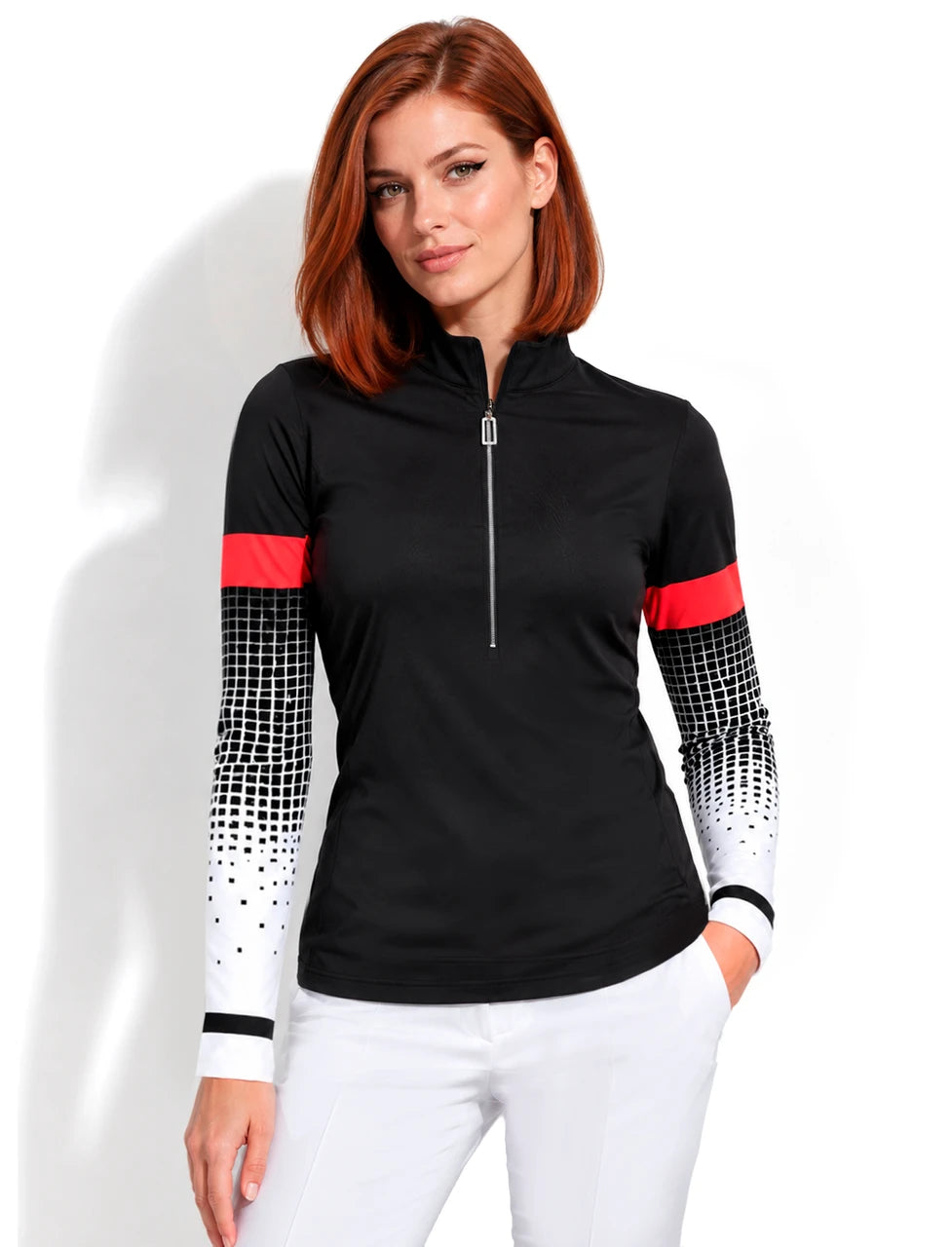 Jamie Sadock Adrenaline Fashion Basic Sunsense Long Sleeve Ultralight Sun Shirt-Olympia Print