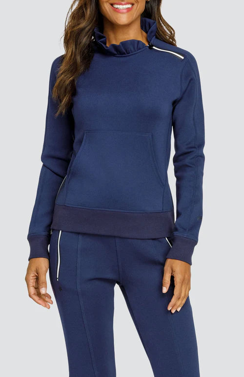Tail Activewear Condoleezza Navy Blue Pullover Fashion Knit Jacket-Nav