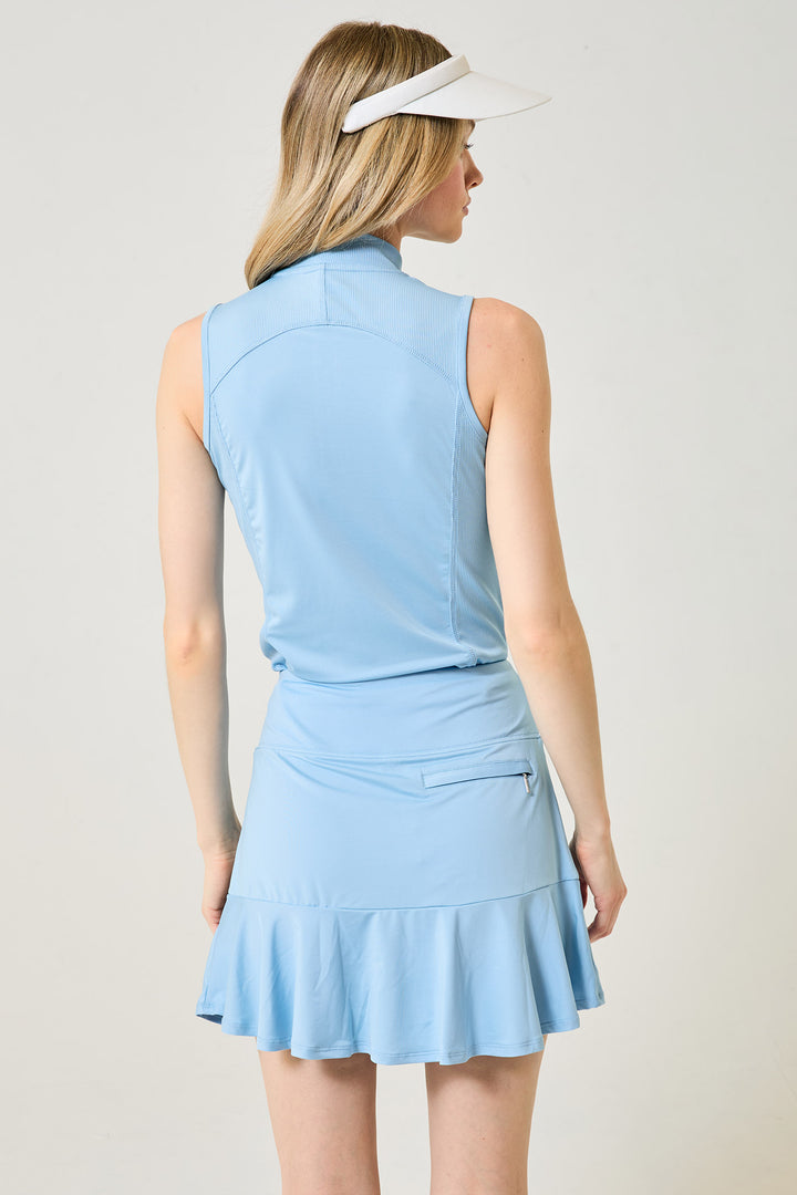 GG Blue Crystal Blue Motion Sleeveless Shirt-Polar Blue