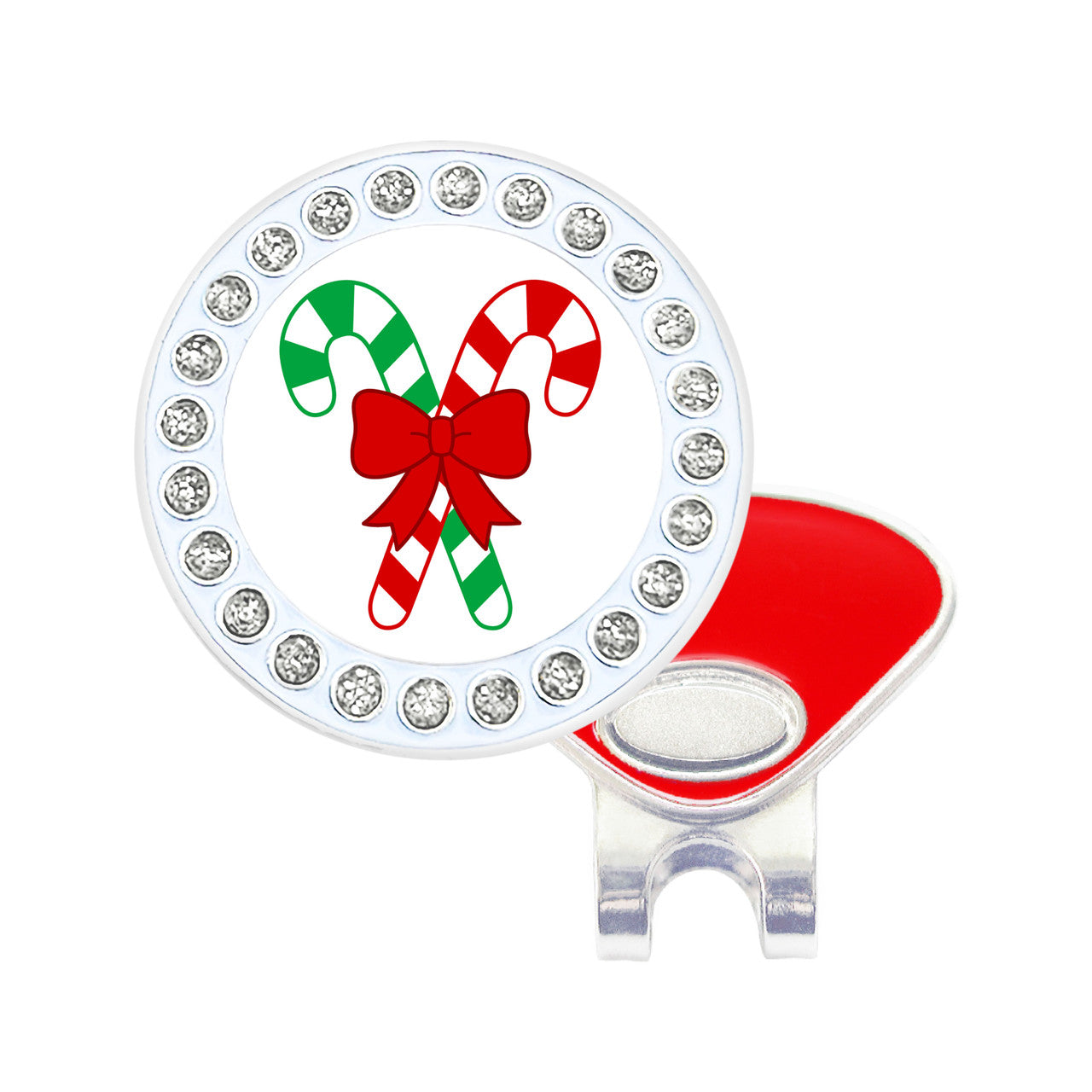 Navika Candy Canes Sparkly Ballmarker and clip set