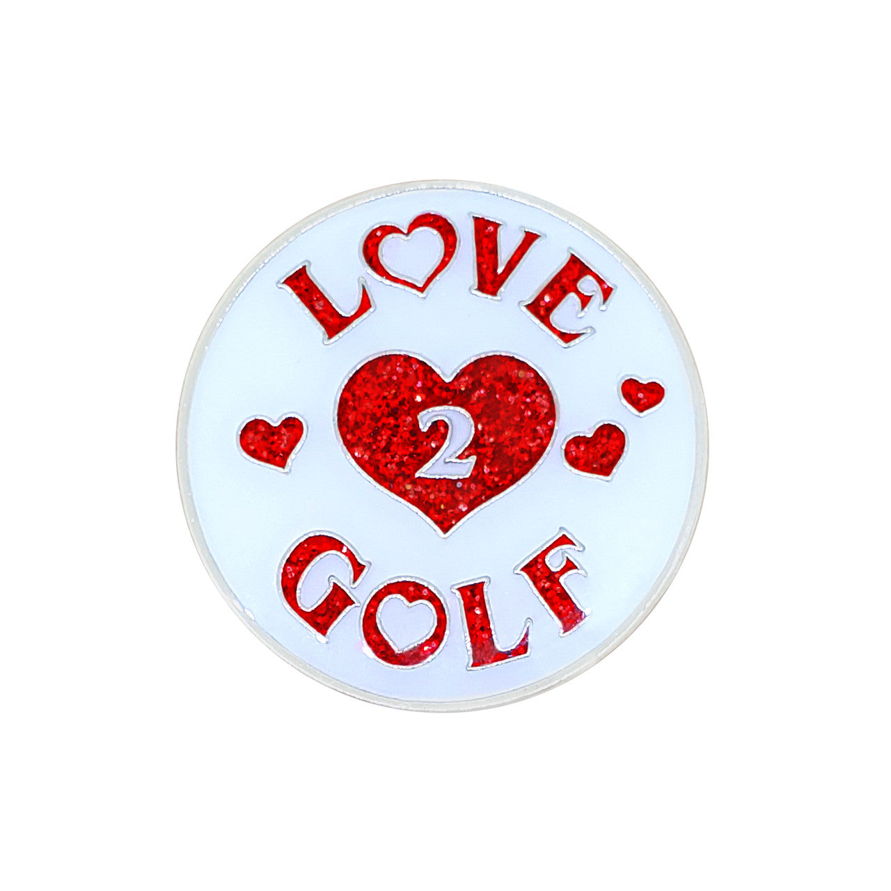 Navika Sparkly Ballmarker and Clip Set-Love 2 Golf