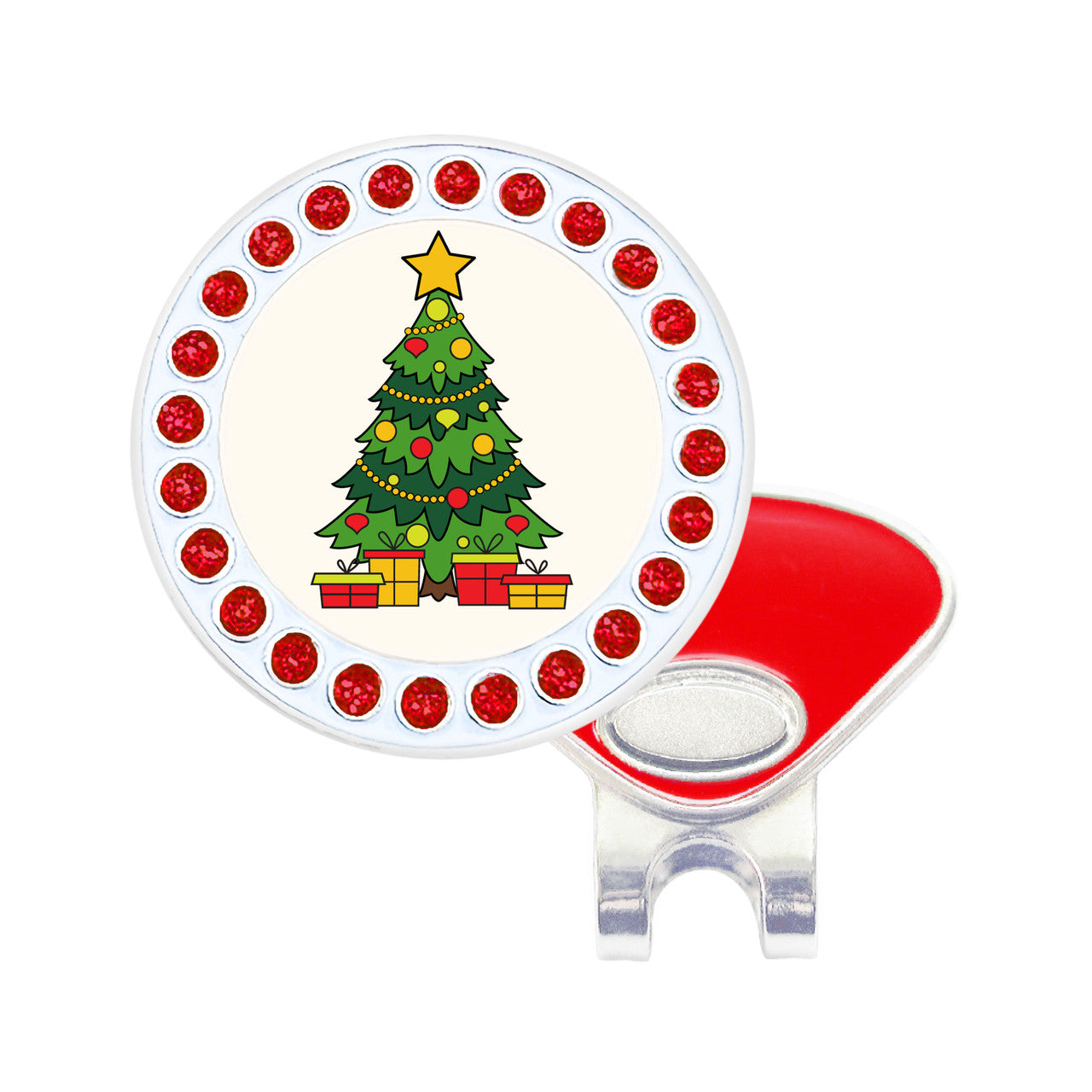 Navika Christmas Tree Sparkly Ballmarker and clip set