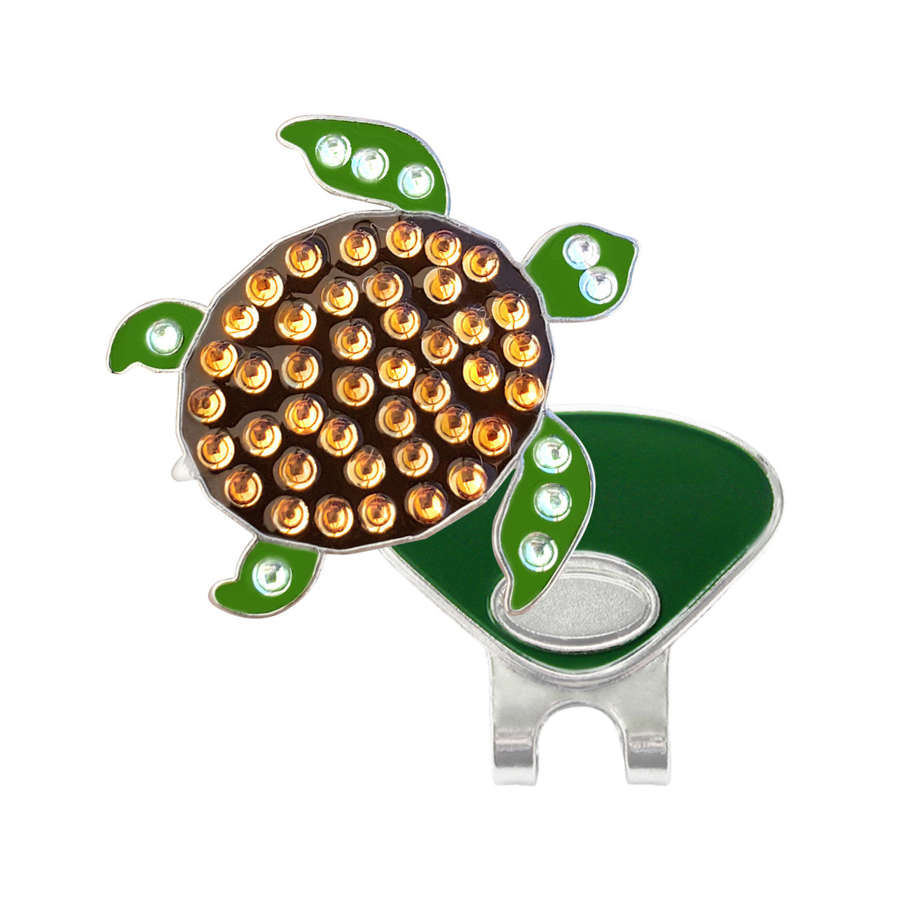 Navika Sea Turtle Sparkly Ballmarker and clip set