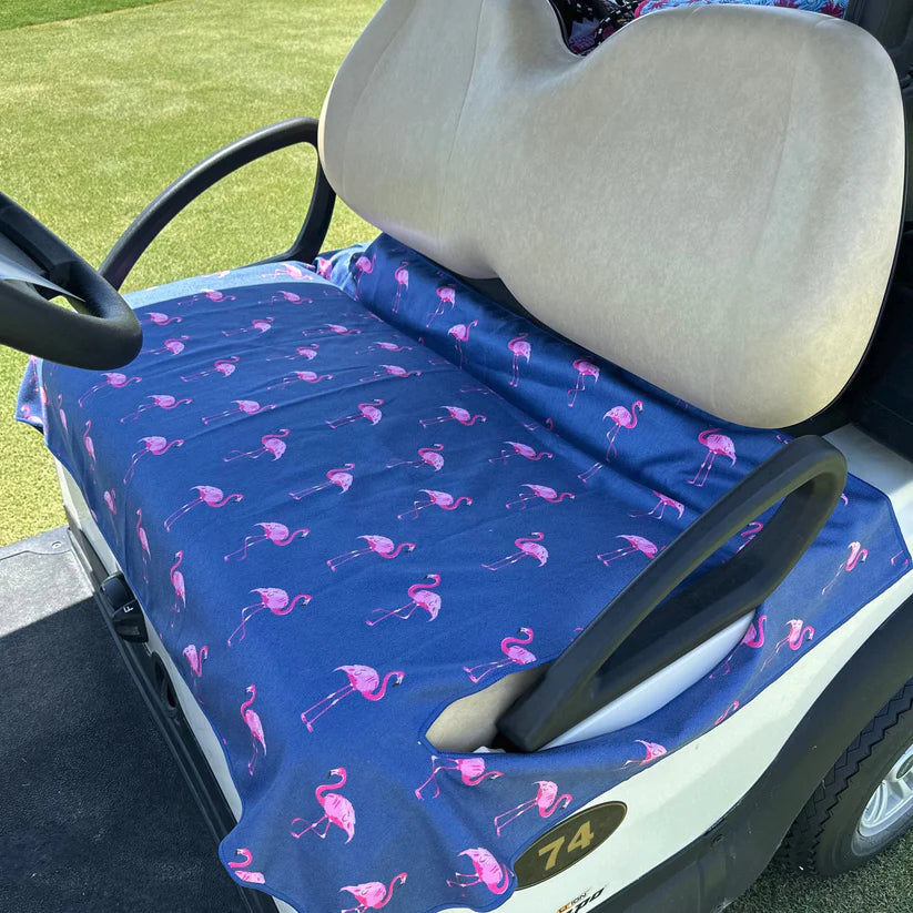 BOG Women's Double Sided Cat Seat Cover-Palms and Flamingos