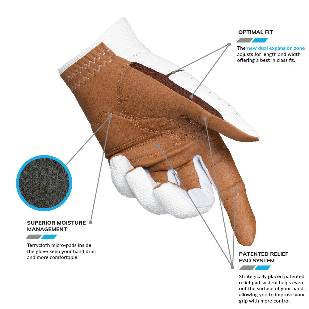 Bionic RelaxGrip™ Caramel Palm Golf Glove for Women