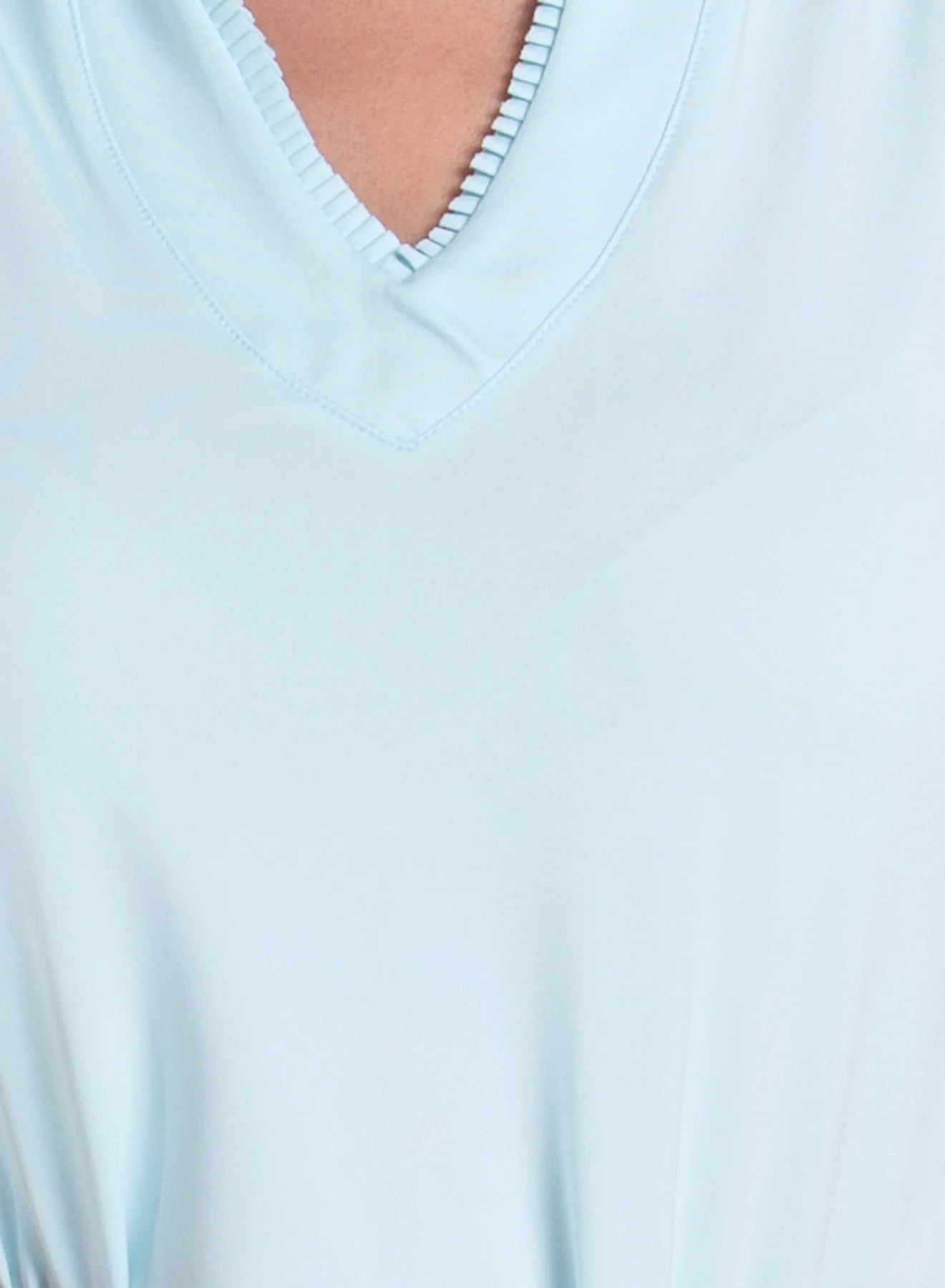 Lucky in Riviera Breeze Pleated Placket Sleeveless Shirt-Wave