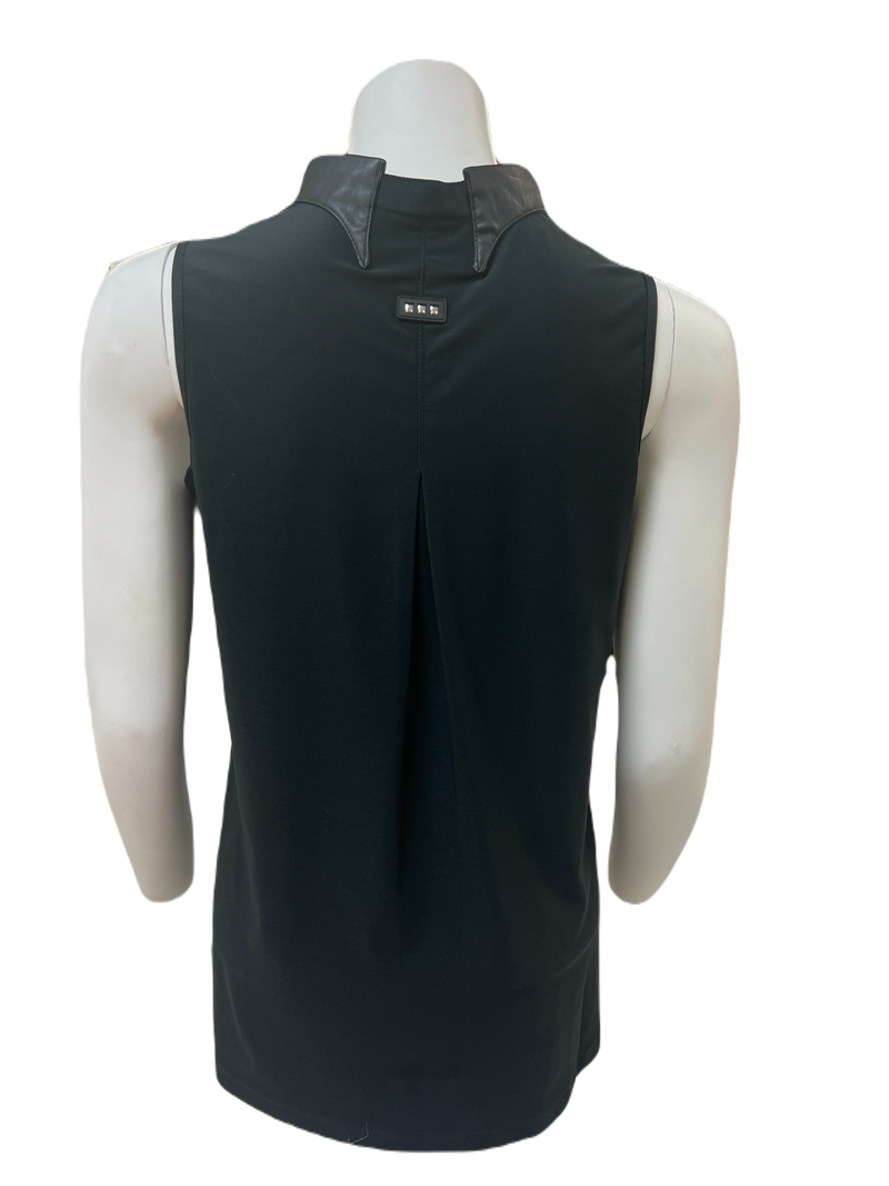 Jamie Sadock Collection: Black Solid Sleeveless Shirt