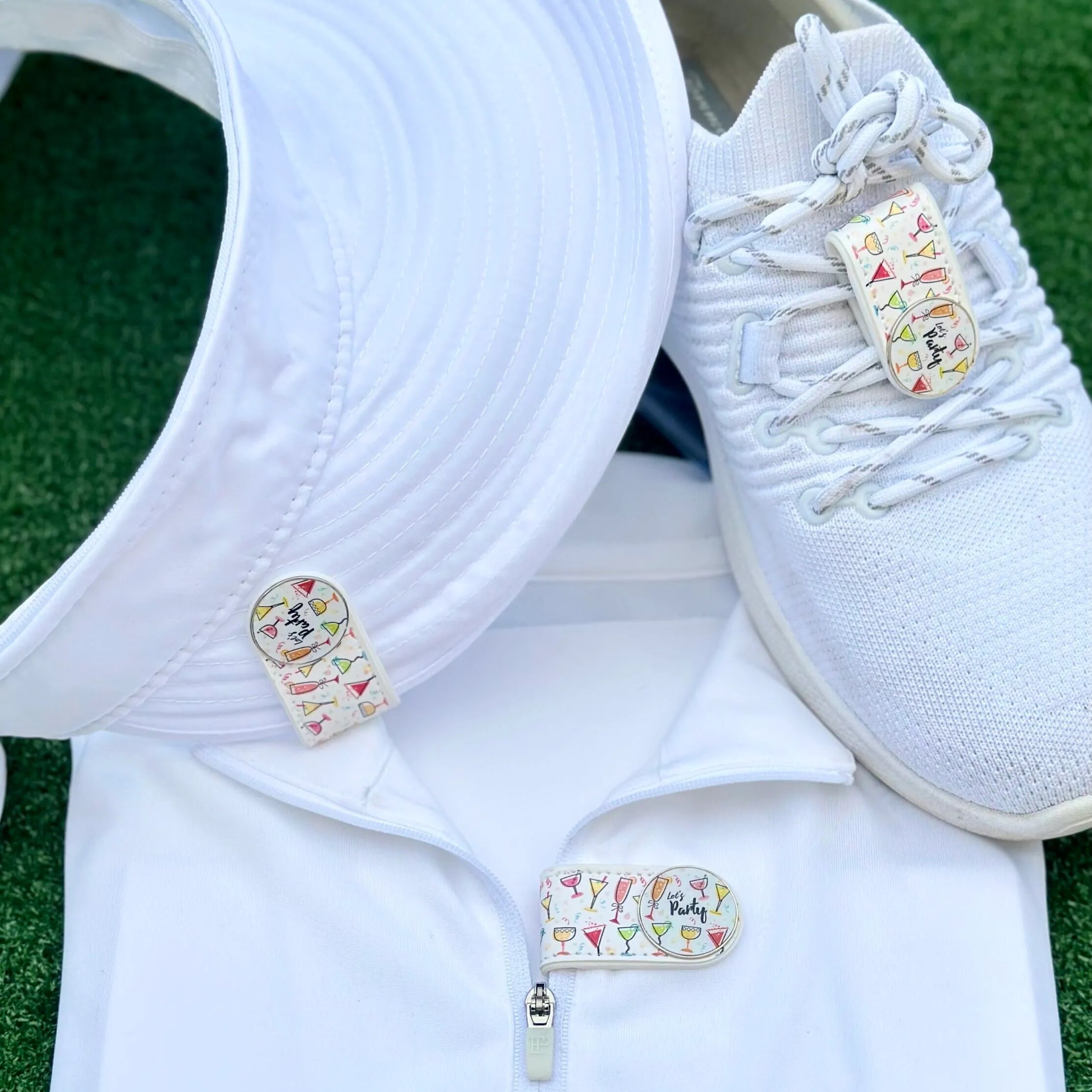 BOG Golf Printed Crocodile Clip with Matching Ballmarker-16 Different Designs