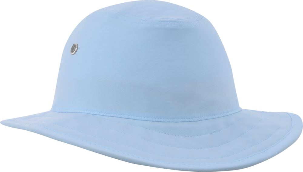 Ahead Polyester Bucket Hat with Pony Opening-White, Pink, Light Blue or Gray