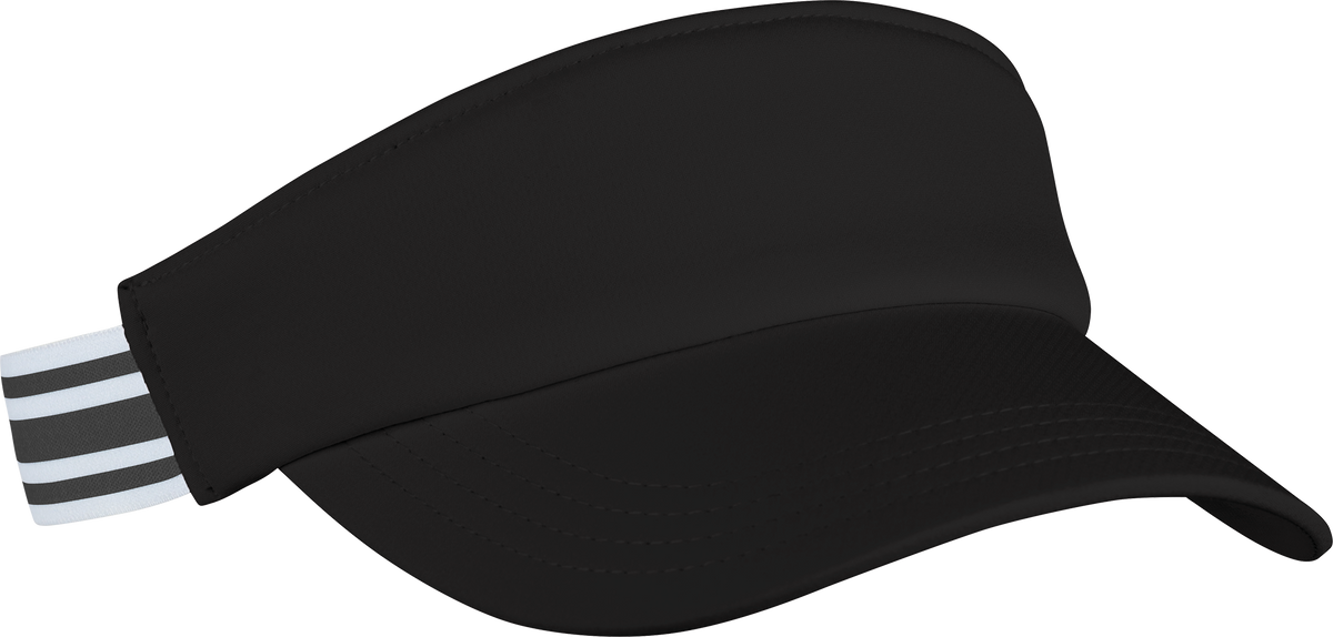 Ahead 4" Brim Visor Striped Adjustable Back-White, Navy, Black, Light Pink