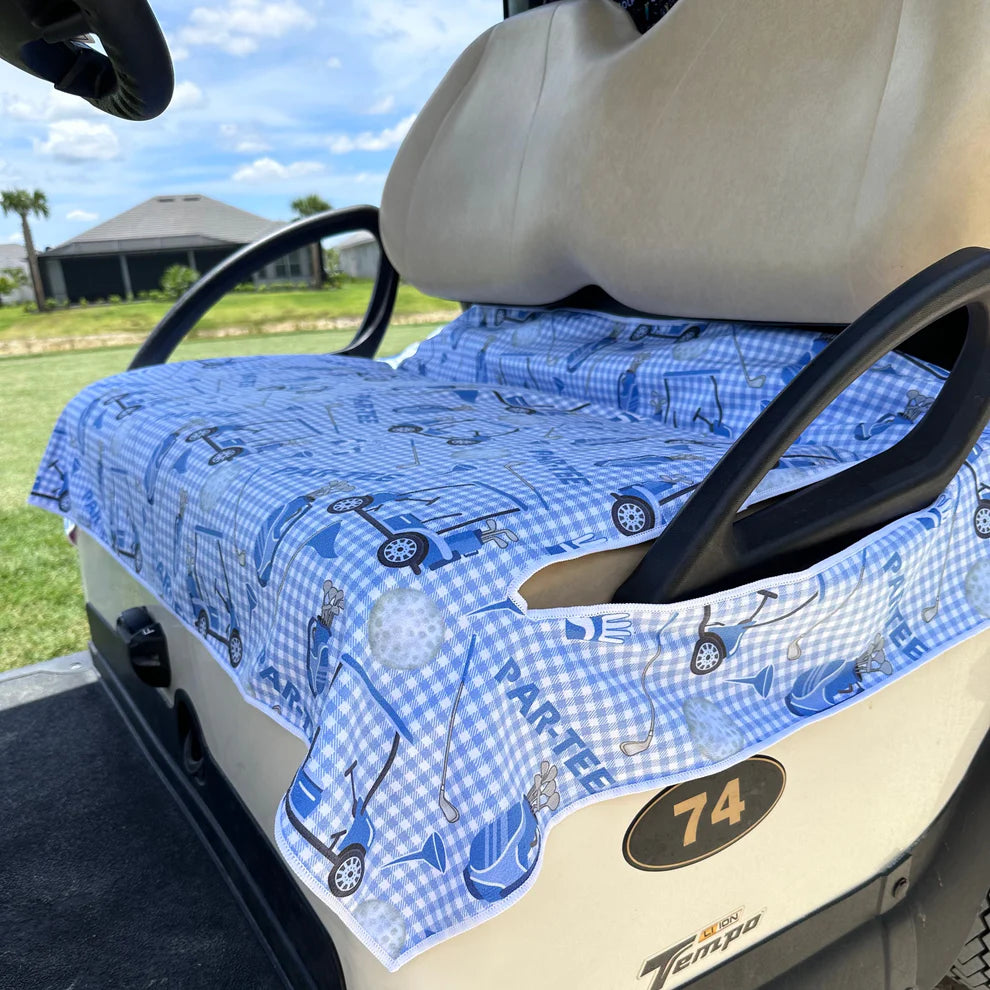 BOG Women's Double Sided Cat Seat Cover-Par Tee Pink/Blue Print