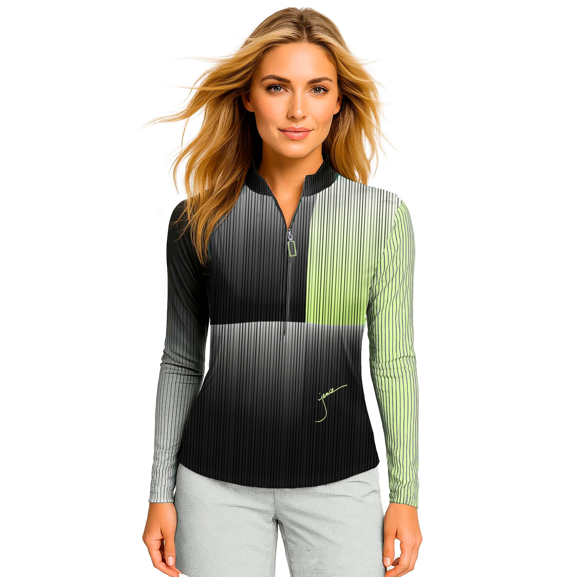 Jamie Sadock Basic Sunsense Long Sleeve Ultralight Sun Shirt-Parallel Print