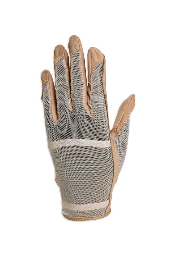 HJ Women's Solaire Mesh Golf Gloves -White, Black, Light Pink, or Beige