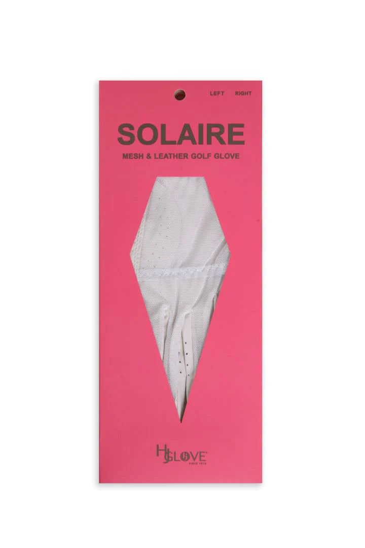 HJ Women's Solaire Mesh Golf Gloves -White, Black, Light Pink, or Beige