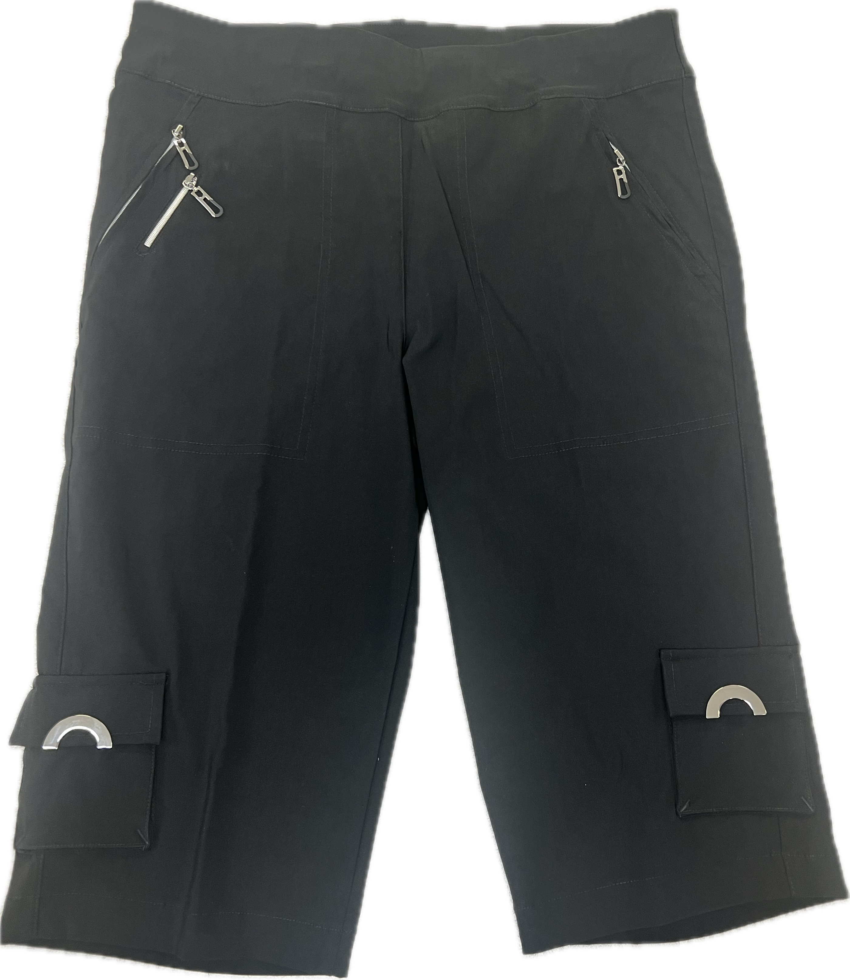 Jamie Sadock Basic Collection: NEW Basic Women's Skinnylicious Pull on 24.5" Knee Short-Black