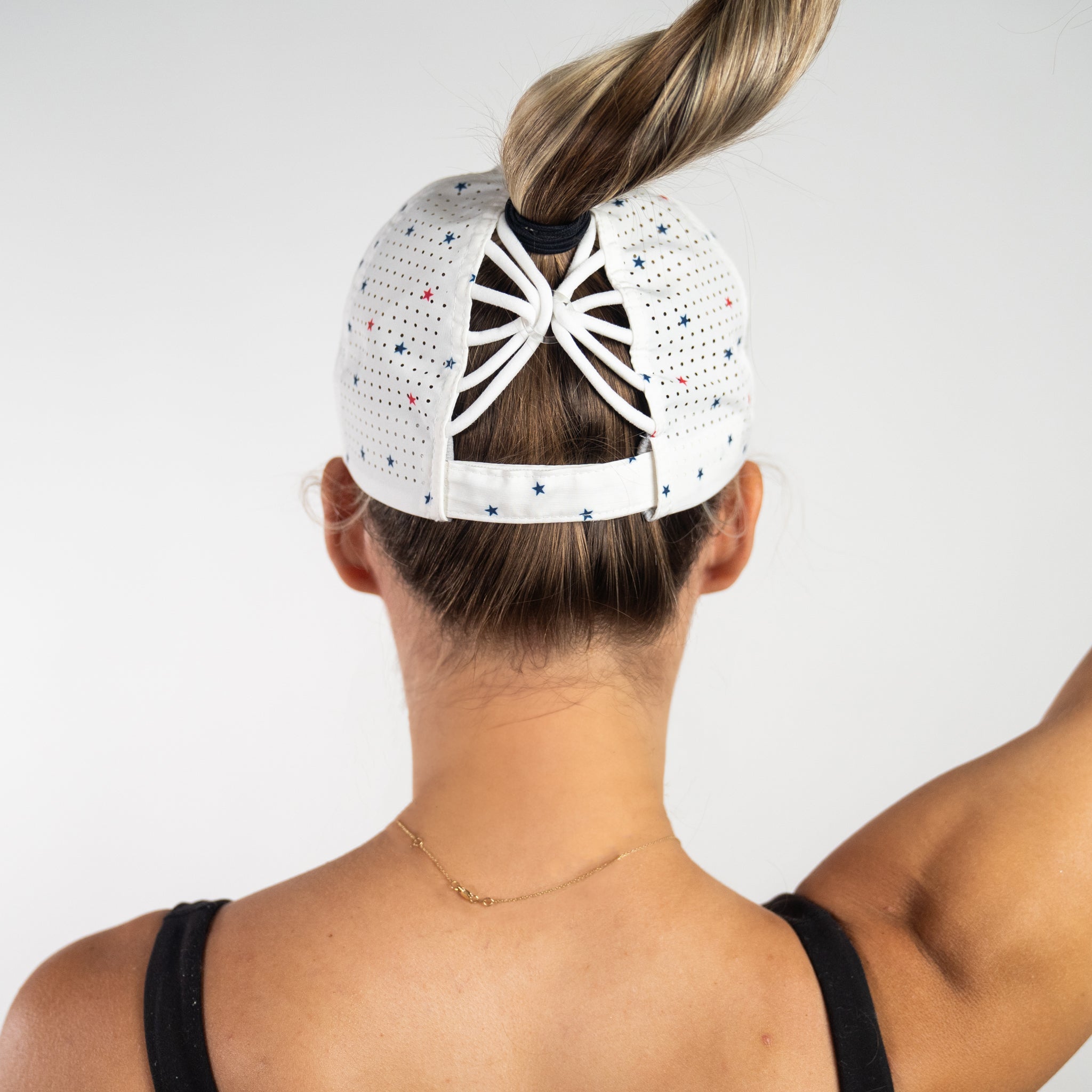 VimHue Women's Lightweight Fit Caps with Pony Opening-Sun Goddess Style-Stars Print