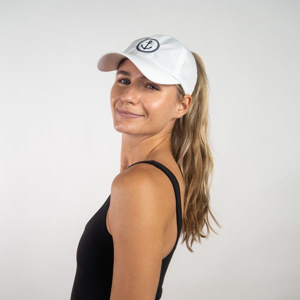VimHue Women's Lightweight Fit Caps with Pony Opening-Sun Goddess Style-Embroidered Anchor