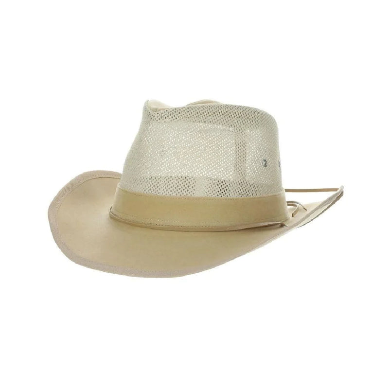 Dorfman Hat Vogul Soaker Sun Hat with Mesh Sides-Natural