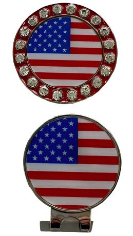 BOG Crystal Rimmed Ballmarker with matching Clip-15 Cute Designs