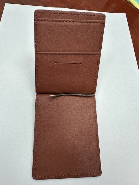 Ahead PGA Tour Embellished Leather Money Clip Wallet-Black or Brown