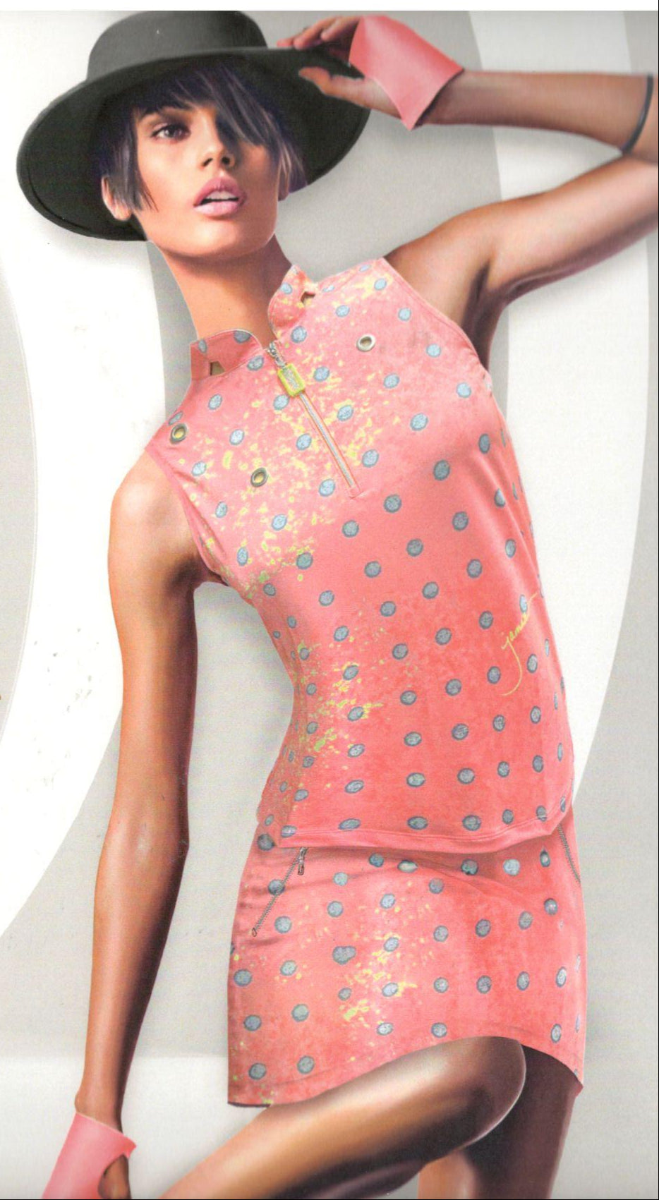 Jamie Sadock Shell Collection: Heavy Metal Print Sleeveless Shirt