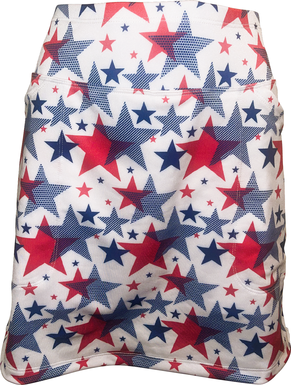 Bskinz Women's Print Knit Stretch Pull-On 18" Skort-Star Studded
