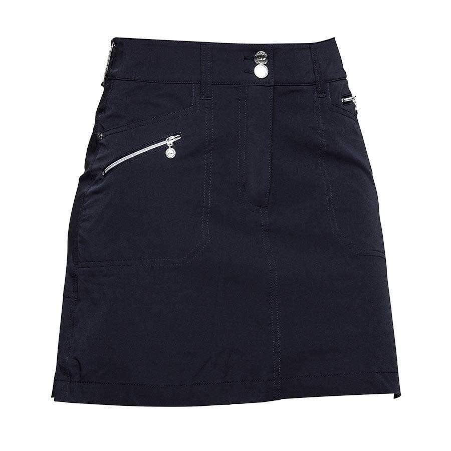 Daily Basic Women's Solid Miracle 18" Stretch Golf Skort-Black,Navy - The Ladies Pro Shop