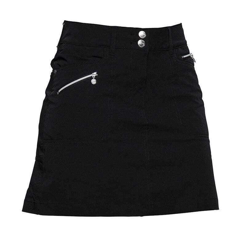 Daily Basic Women's Solid Miracle 18" Stretch Golf Skort-Black,Navy - The Ladies Pro Shop
