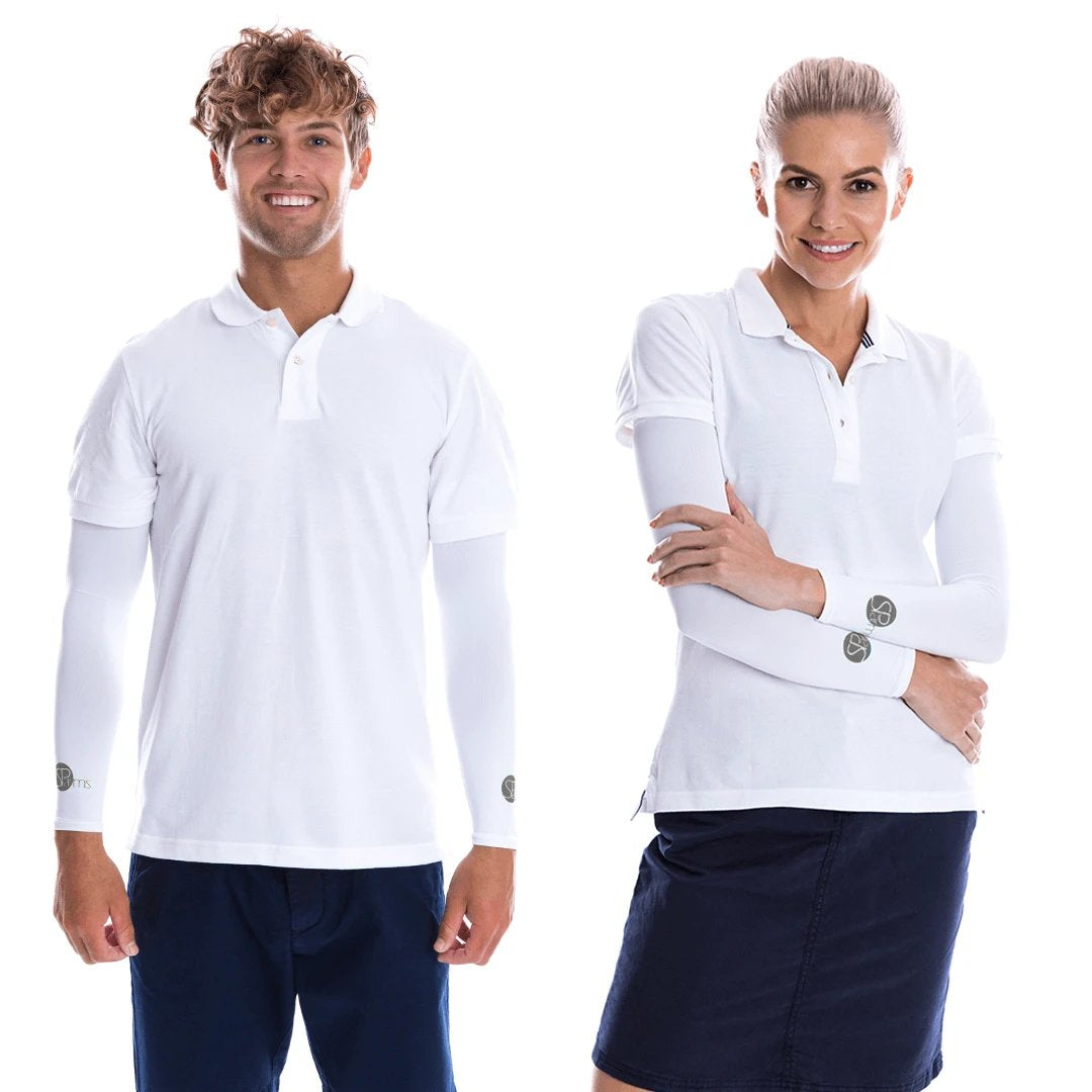 SParms Unisex Sun Protection Sleeves-White, Black, Gray or Pink