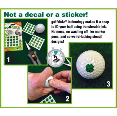 Golf Dotz Golf Ball Stick On Markers- Assorted designs