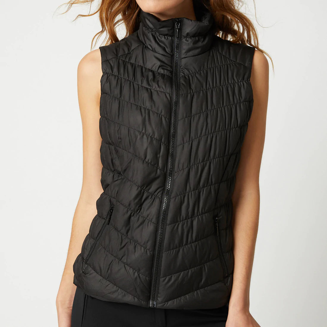 GG Blue-Venus Puffy Vest-Black