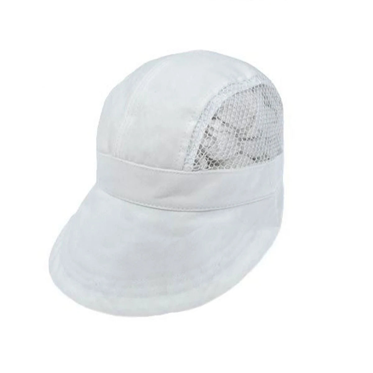 Dorfman Face Saver Cap with Mesh Sides-White