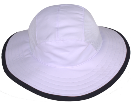 Ahead Player Polyester Mesh Bucket Hat-White, Gray