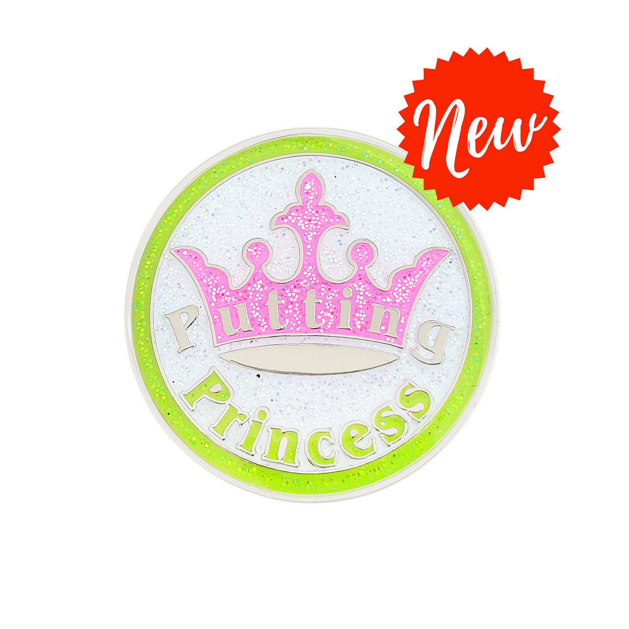 Navika Sparkly Ballmarker and Clip Set-Pink Putting Princess