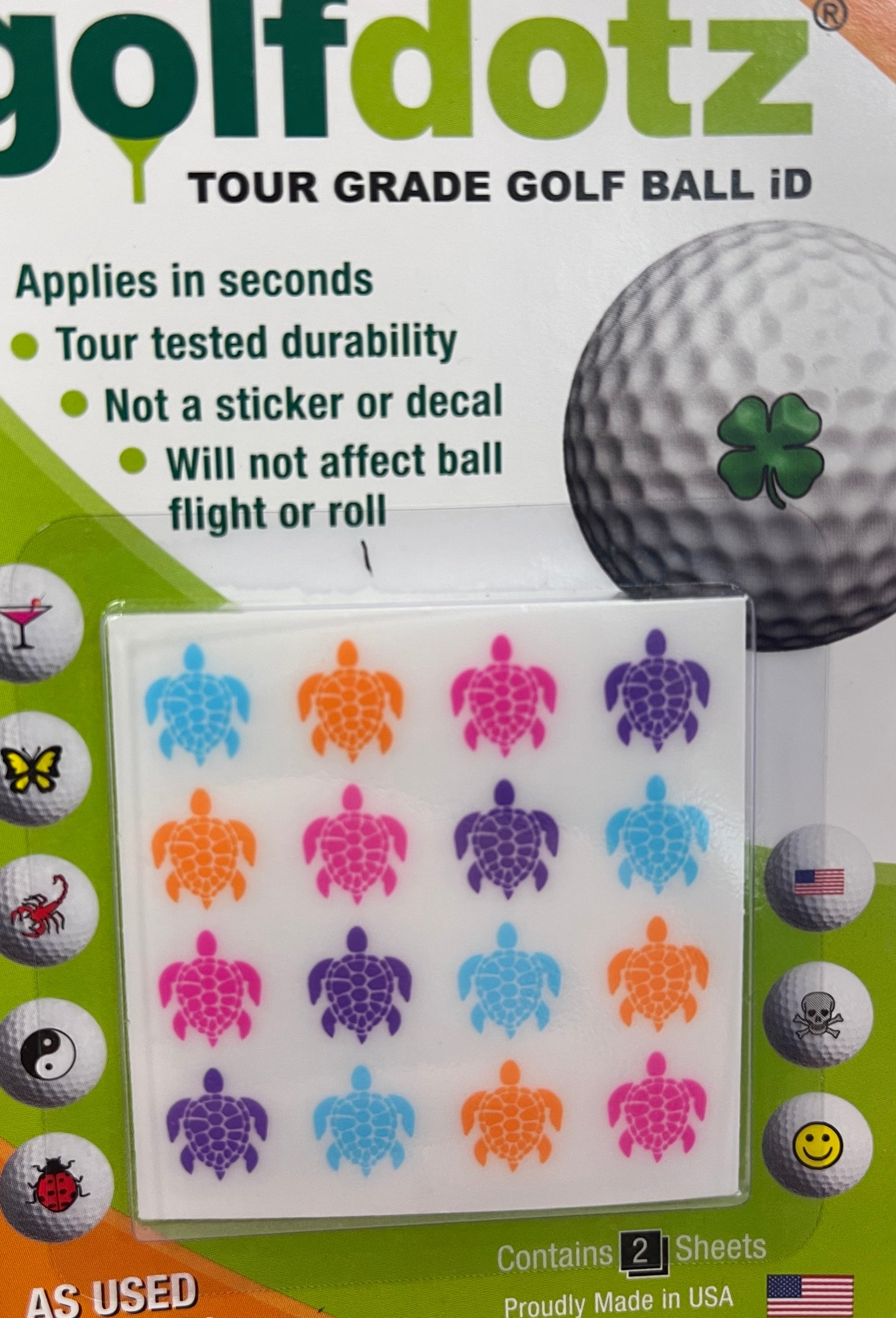 Golf Dotz Golf Ball Stick On Markers-NEW Assorted designs