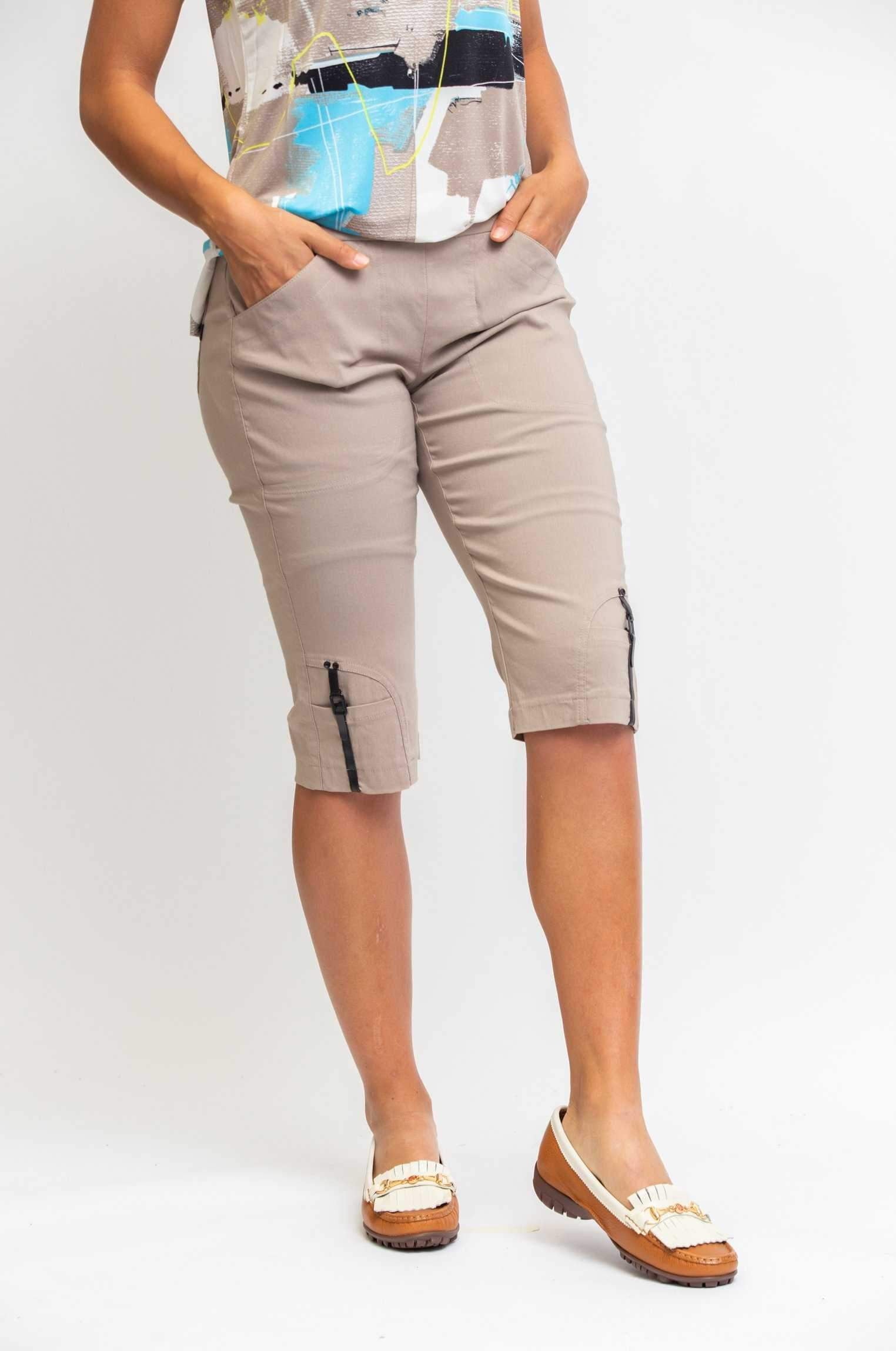 Shorts,Jamie Sadock,Jamie Sadock Bali Skinnylicious Women's Pull on Stretch 24" Golf Knee Shorts-Frappachino,the-ladies-pro-shop-2,ladiesproshop,ladiesgolf,golfclothes,ladiesgolfclothes,cutegolfclothes,womensgolfclothes,ladiesgolfclothing,womensgolfclothing