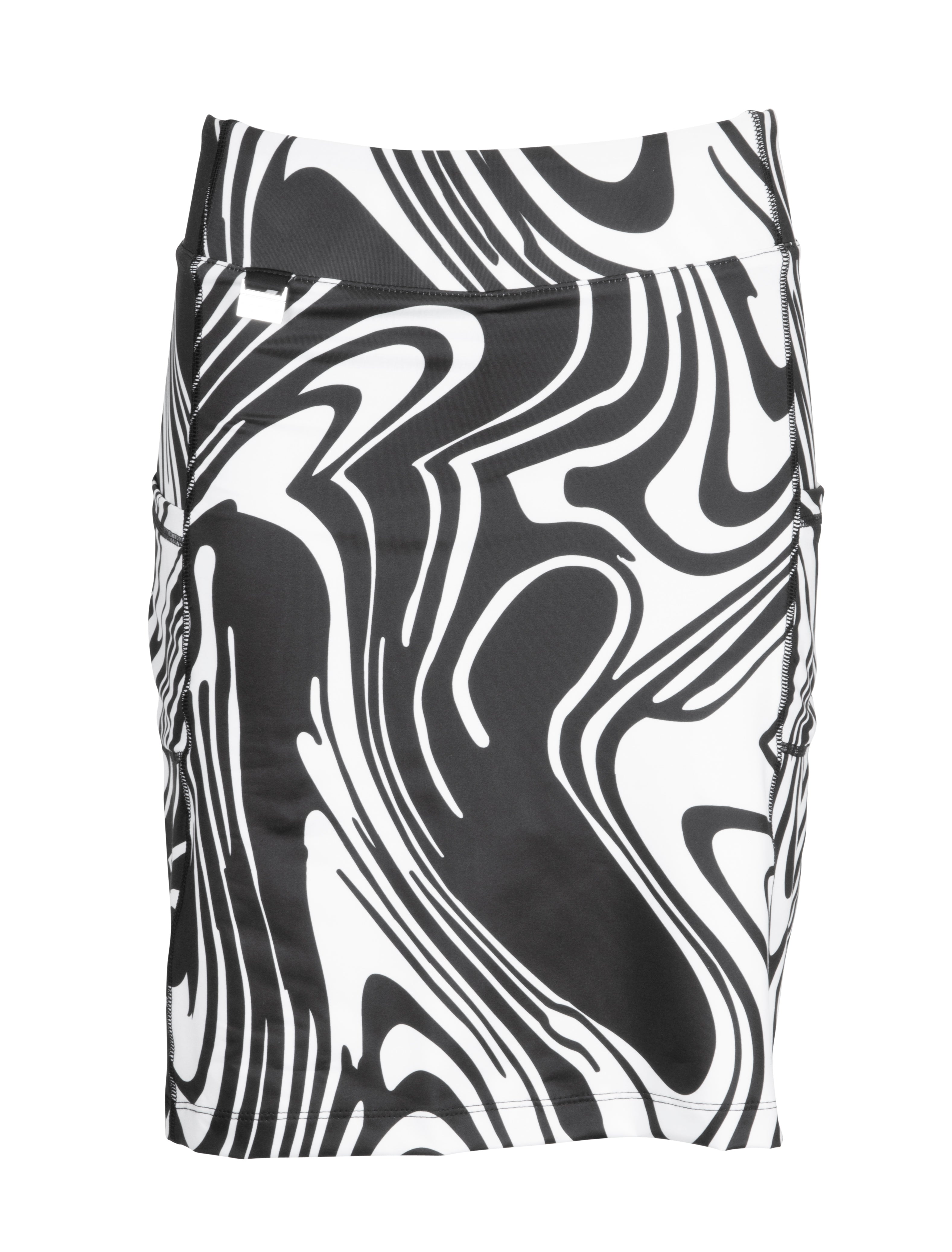 NANCY LOPEZ Pro Knit Pull On SKORT-Rush Black Print
