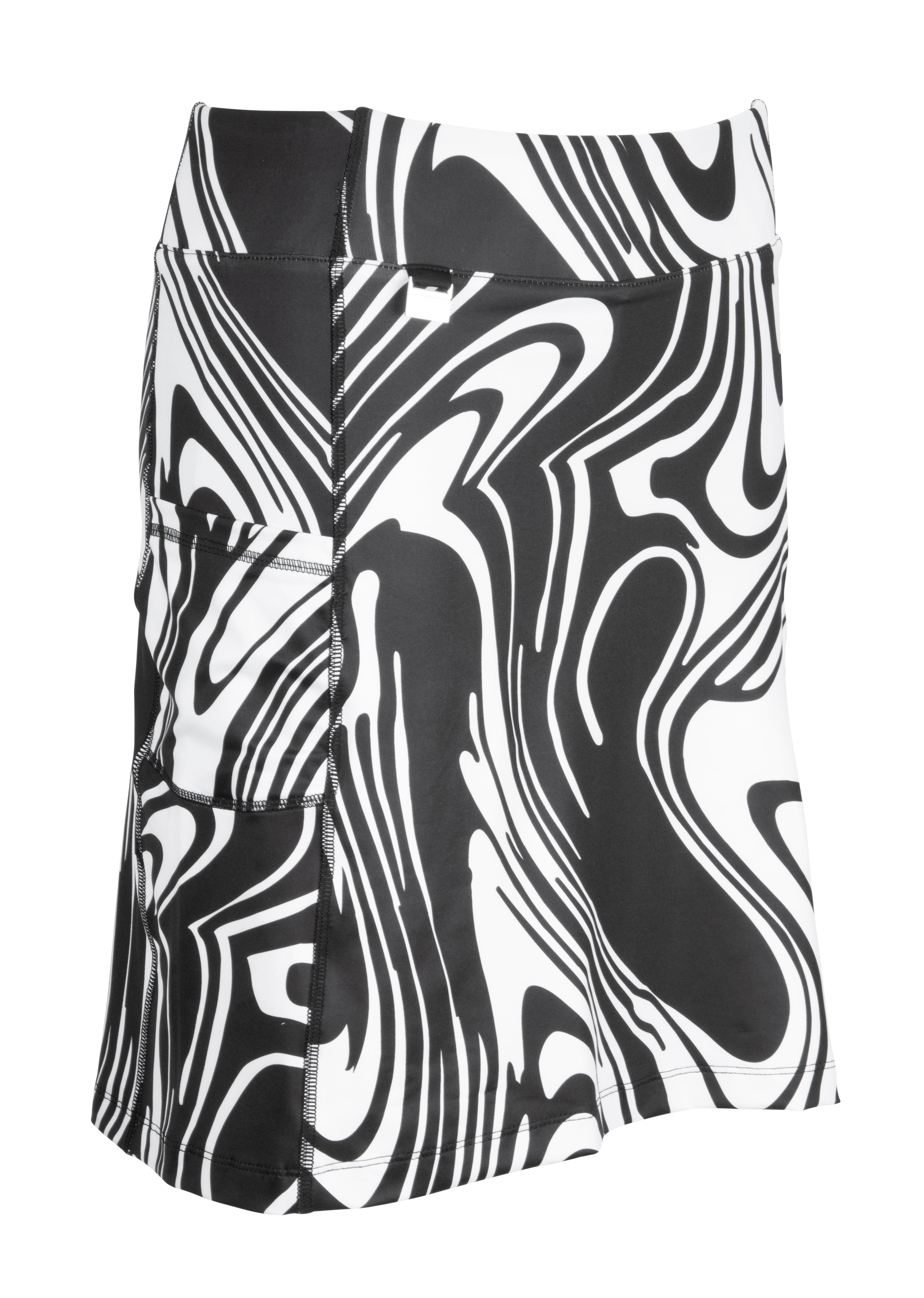 NANCY LOPEZ Pro Knit Pull On SKORT-Rush Black Print