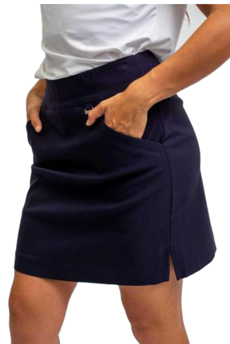 EP Pro Basic Pull On 19" Stretch Skort-Grey, White and Khaki
