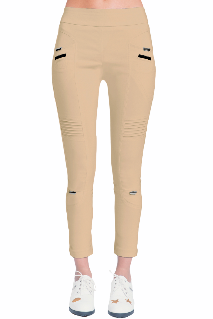 Jamie Sadock Women's Skinnylicious Pull-on Ankle Pants - Sand