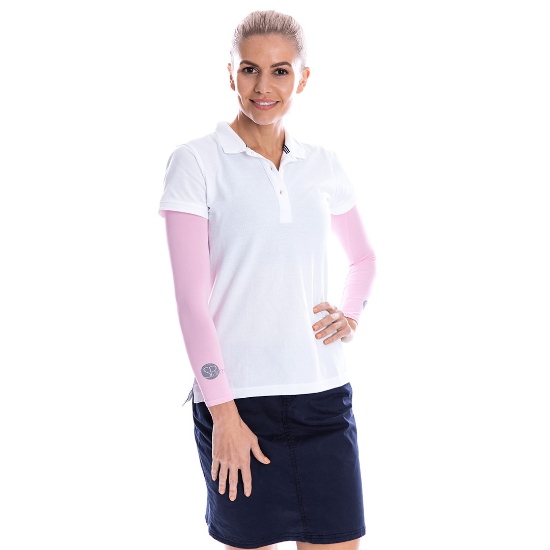 SParms Unisex Sun Protection Sleeves-White, Black, Gray or Pink