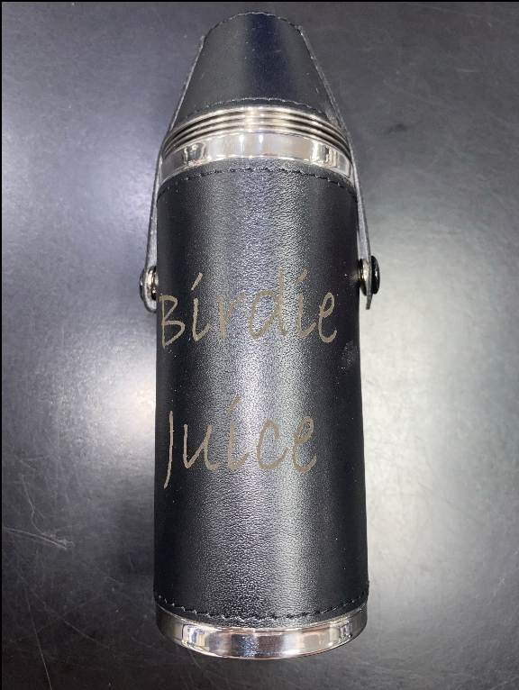 Birdie Bottle 12 Ounce Engraved with Birdie Juice-Pink, Black, Blue, Orange, Red, Purple