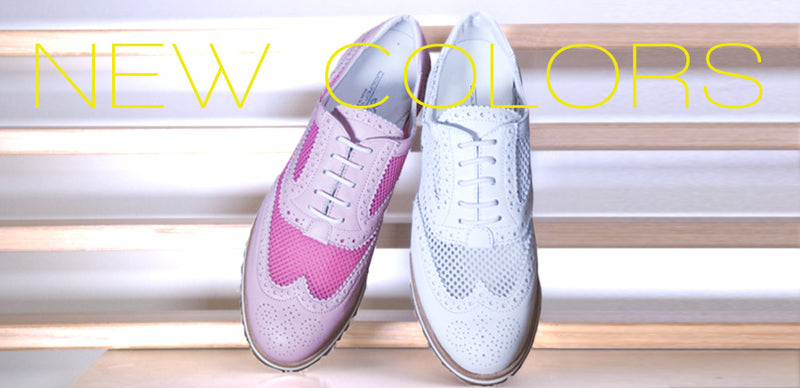 Walter Genuin Women's Brogue Net Spikeless Golf Shoes-White
