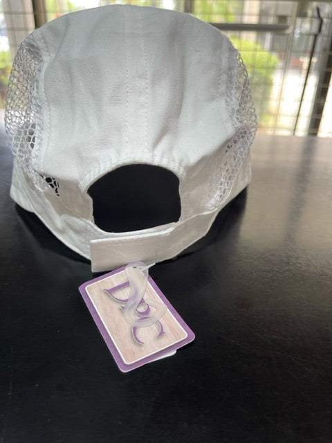 Dorfman Face Saver Cap with Mesh Sides-White