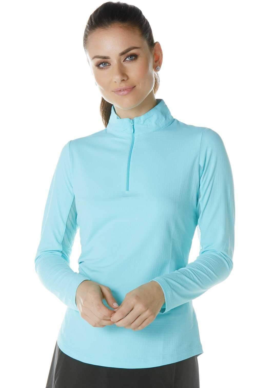 Shirts,IBKUL,IBKUL Women's Long Sleeved Solid Mock Neck Golf Sun Protection Shirt- Assorted Colors,the-ladies-pro-shop-2,ladiesproshop,ladiesgolf,golfclothes,ladiesgolfclothes,cutegolfclothes,womensgolfclothes,ladiesgolfclothing,womensgolfclothing